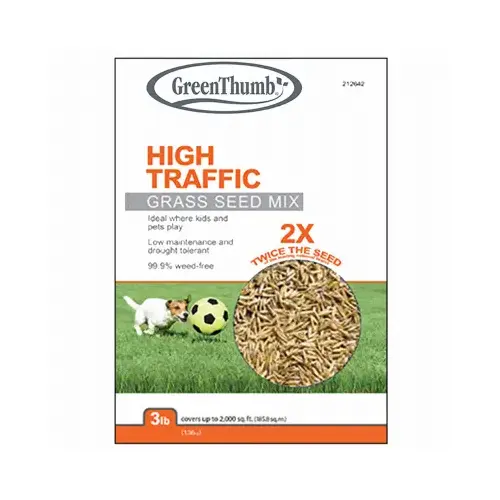 High-Traffic Grass Seed, 3-Lbs., Covers 1,200 Sq. Ft. High-Traffic Grass Seed, 3-Lbs., Covers 1,200 Sq. Ft.