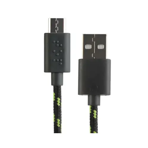 Micro USB Braided-Cable Battery Charger, Assorted Colors, 6-Ft. Micro USB Braided-Cable Battery Charger, Assorted Colors, 6-Ft.