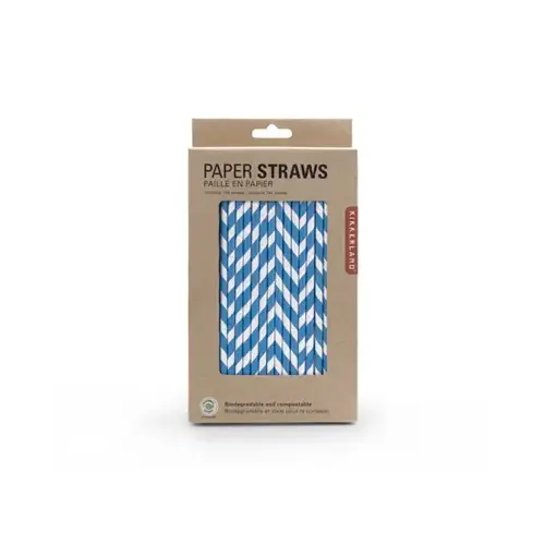 Paper Straws, Biodegradable, Blue, 144-Ct. Paper Straws, Biodegradable, Blue, 144-Ct.