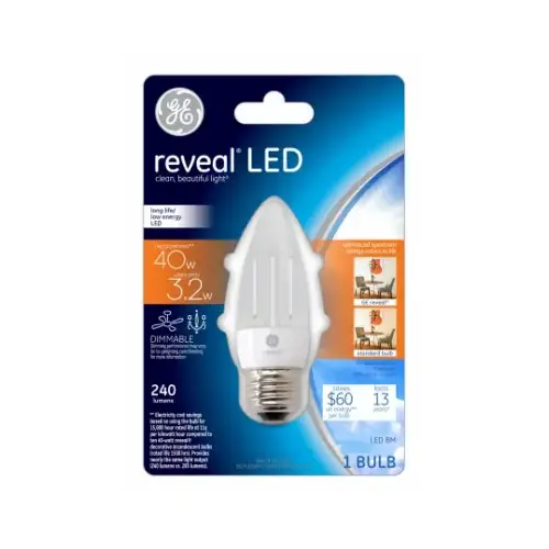 Reveal LED Light Bulb, Clear, 240 Lumens, 3.2-Watts Reveal LED Light Bulb, Clear, 240 Lumens, 3.2-Watts