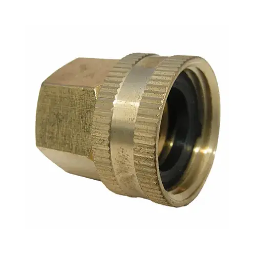 Garden Hose Brass Adapter, 3/4 FGH x 1/2 In. FPT Garden Hose Brass Adapter, 3/4 FGH x 1/2 In. FPT