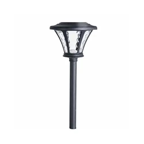 Solar LED Path Lights, Black Plastic - pack of 6
