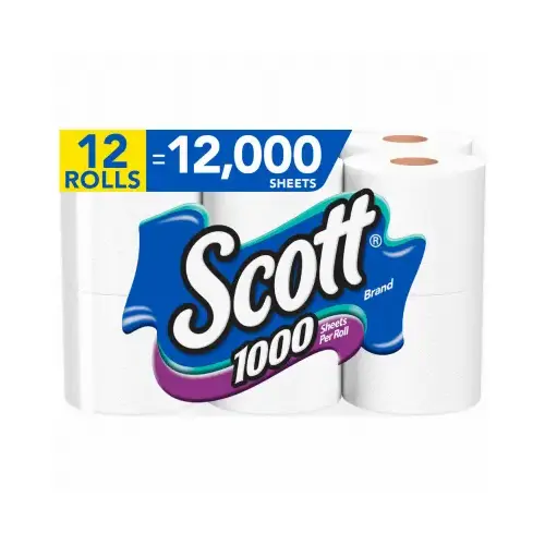 1-Ply Bath Tissue, White, 1000 Sheets Per Roll - pack of 48 1-Ply Bath Tissue, White, 1000 Sheets Per Roll - pack of 48