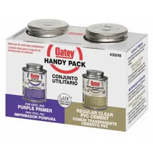 Oatey 302483 8 oz. PVC Handy Pack Purple Primer and Solvent Cement