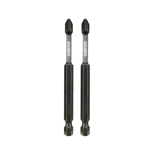 Impact Power Bit, Phillips #2, 3.5 In - pair Impact Power Bit, Phillips #2, 3.5 In - pair
