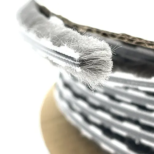 100ft Roll Zipper Pile Weatherstrip, 0.350" Pile Height, 0.187" Backing Width-Gray