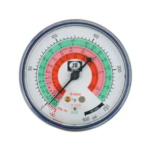 JB INDUSTRIES M2-460 COMPOUND GAUGE 2-1/2 IN Blue