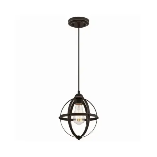 Stella Mira Series 00 Mini Pendant Fixture, 120 VAC, 1-Lamp, Oil Rubbed Bronze Fixture