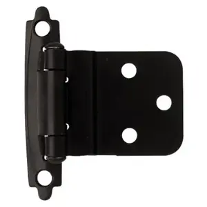 Liberty Hardware H0104AC-FB-O3 Inset Hinge, Self-Closing, Flat Black, 3/8-In.