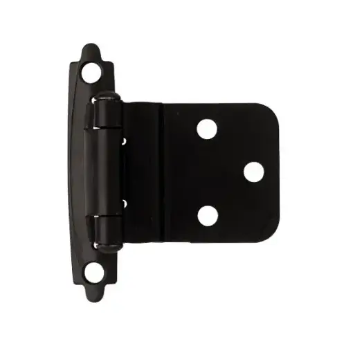 Inset Hinge, Self-Closing, Flat Black, 3/8-In. Inset Hinge, Self-Closing, Flat Black, 3/8-In.