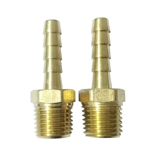 Compressor Hose End, 1/4 Barb x 1/4-In. MNPT pair Compressor Hose End, 1/4 Barb x 1/4-In. MNPT pair