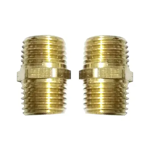 Compressor Hex Coupling, 1/4-In. MNPT pair Compressor Hex Coupling, 1/4-In. MNPT pair