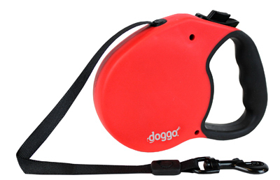 PET ADVENTURES WORLDWIDE DGO RLSH RD SM Retractable Leash, Small, Red, 13-Ft.
