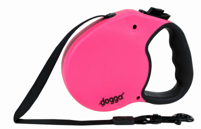 PET ADVENTURES WORLDWIDE DGO RLSH PK LG Retractable Dog Leash, Pink, Large Dogs, 13-Ft.