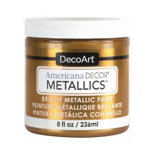 Americana Decor Metallics Craft Paint, Old Gold, 8-oz. Americana Decor Metallics Craft Paint, Old Gold, 8-oz.