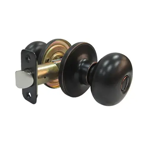 Mushroom Privacy Lockset, Aged Bronze Mushroom Privacy Lockset, Aged Bronze