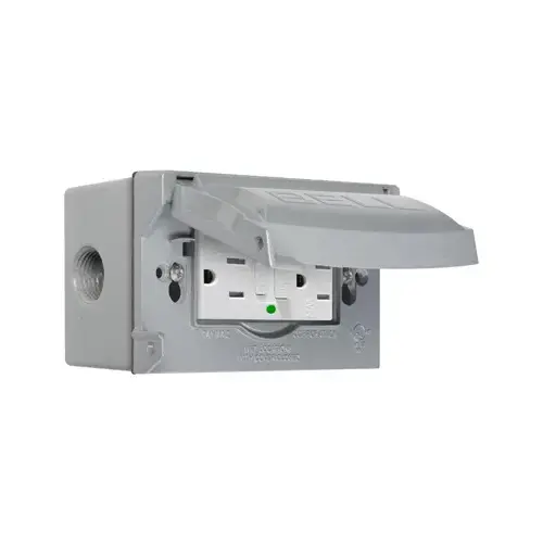 Cover Kit, 3-9/64 in L, 7 in W, Gray, Powder-Coated