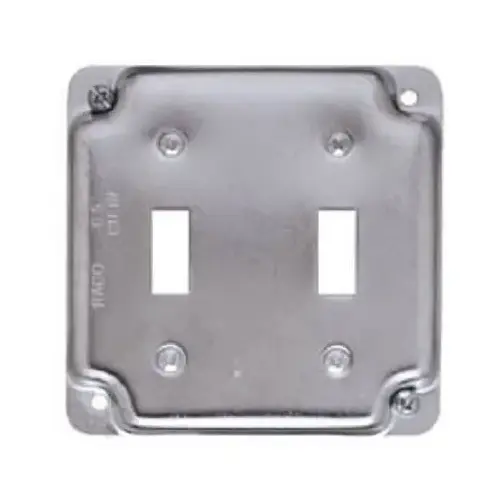 Exposed Work Cover, 4-3/16 in L, 4-3/16 in W, Square, Galvanized Steel, Gray Exposed Work Cover, 4-3/16 in L, 4-3/16 in W, Square, Galvanized Steel, Gray