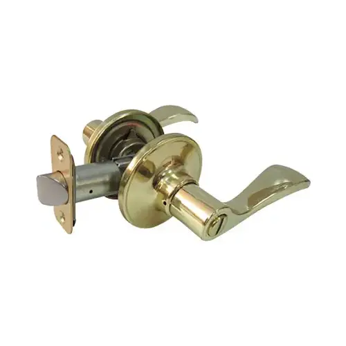 Reversible Naples Privacy Lever Lockset, Polished Brass Reversible Naples Privacy Lever Lockset, Polished Brass