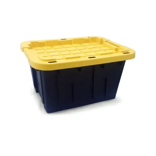 Tough Box Tote, Black & Yellow, 12-Gallons Tough Box Tote, Black & Yellow, 12-Gallons
