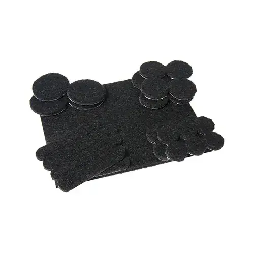 Felt Pads, Self-Adhesive, Black, Assorted - pack of 33 Felt Pads, Self-Adhesive, Black, Assorted - pack of 33