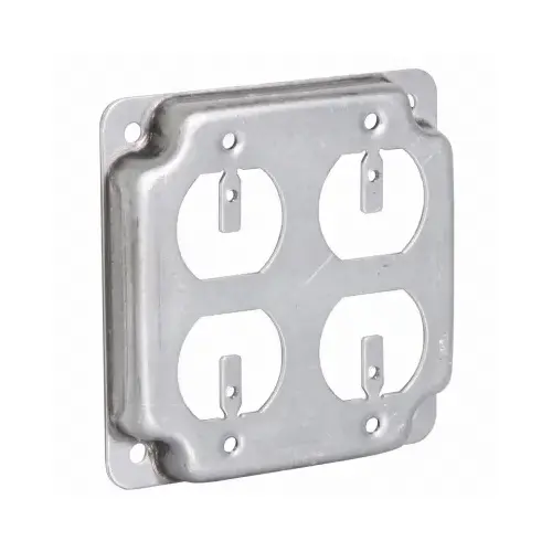 Exposed Work Cover, 4-3/16 in L, 4-3/16 in W, Square, Galvanized Steel, Gray Exposed Work Cover, 4-3/16 in L, 4-3/16 in W, Square, Galvanized Steel, Gray