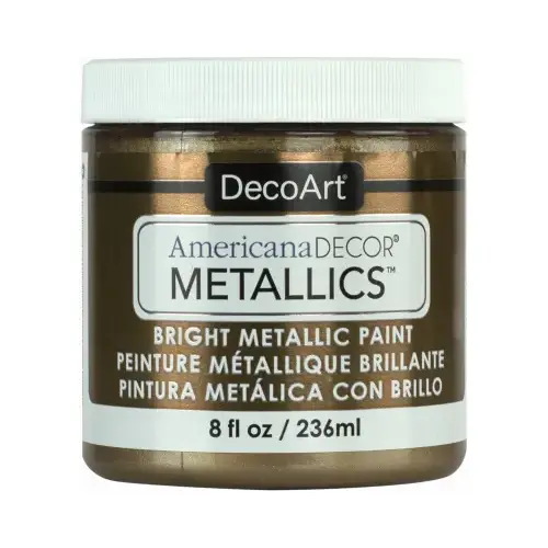 Americana Decor Metallics Craft Paint, Antique Bronze, 8-oz. Americana Decor Metallics Craft Paint, Antique Bronze, 8-oz.