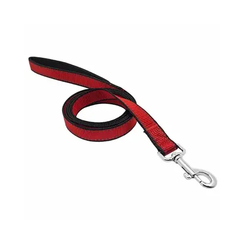Pet Expert Nylon Reflective Dog Leash, Black/Red, 1-In. x 6-Ft. Pet Expert Nylon Reflective Dog Leash, Black/Red, 1-In. x 6-Ft.