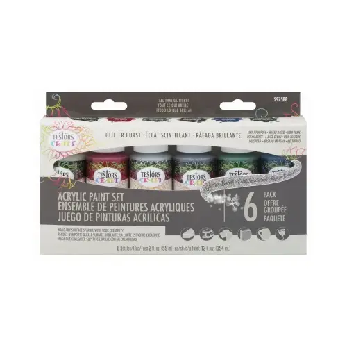 Craft Paint Set, Assorted, 2 oz, Bottle - pack of 6