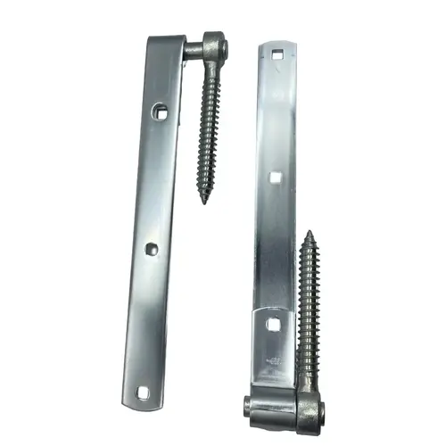 290BC 14" Screw Hook / Strap Hinge Zinc Plated Finish Pair
