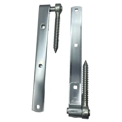 290BC 14" Screw Hook / Strap Hinge Zinc Plated Finish Pair