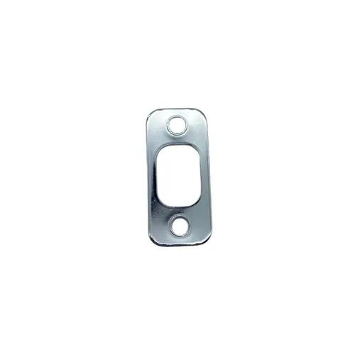 1" x 2-1/4" Radius Corner Deadbolt Strike Bright Chrome Finish