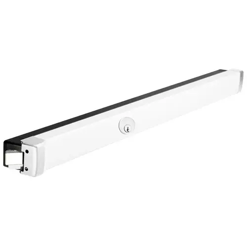 Grade 2 Life Safety Rim Exit Device, 42 In., Matching End Caps, Bright Stainless Steel Finish Bright Stainless Steel Grade 2 Life Safety Rim Exit Device, 42 In., Matching End Caps, Bright Stainless Steel Finish Bright Stainless Steel