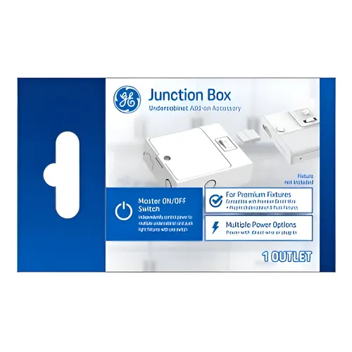 Junction Box, Plug-In/Direct Wire Base, White Plastic