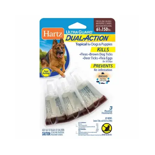UltraGuard Dual-Action Topical Flea & Tick Drops, 61-150 Lb. Dogs - pack of 3