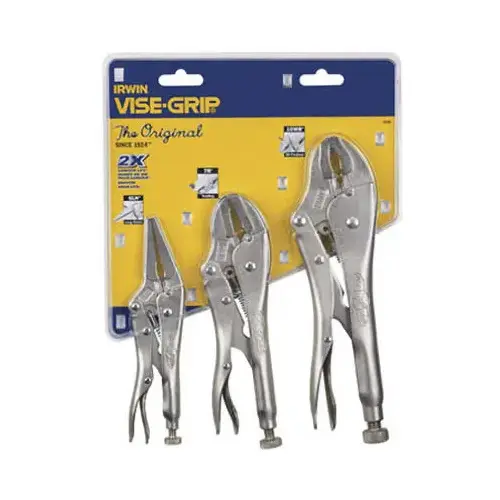 Vise-Grip  The Original  3 Pc Locking Pliers Set, 6 in, 7 in, 10 in Silver