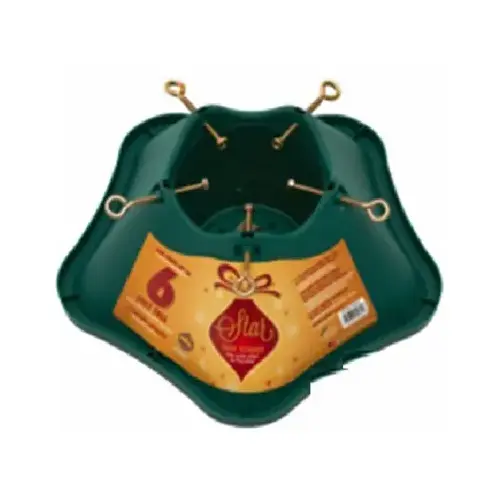 Christmas Tree Stand, Green Plastic, 6 Ft. Tree