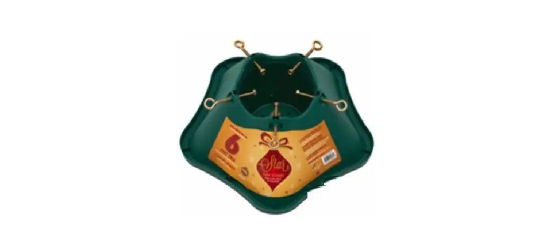 National Holidays 506-ST Christmas Tree Stand, Green Plastic, 6 Ft