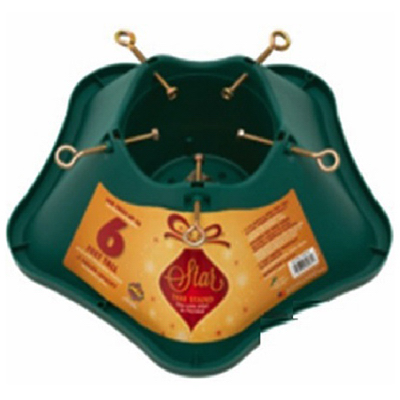National Holidays 506-ST Christmas Tree Stand, Green Plastic, 6 Ft