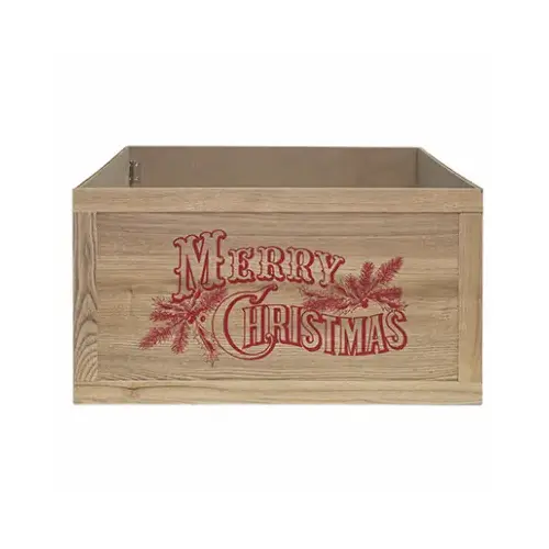 Tree Stand Crate Cover, Merry Christmas, 20 x 11 In.