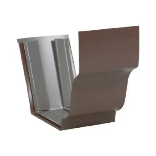 Gutter Slip Joint Connectors, Brown Aluminum, 5 In. Gutter Slip Joint Connectors, Brown Aluminum, 5 In.