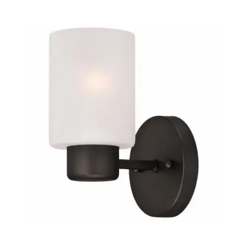 Sylvestre 1-Light Wall Fixture, Oil Rubbed Bronze, 8.25 x 4.75-In. Sylvestre 1-Light Wall Fixture, Oil Rubbed Bronze, 8.25 x 4.75-In.