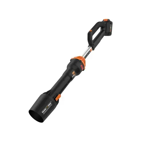 Leafjet Cordless Leaf Blower, 4 Ah, 20 V Battery, 2-Speed, 410 cfm Air, Black/Orange Leafjet Cordless Leaf Blower, 4 Ah, 20 V Battery, 2-Speed, 410 cfm Air, Black/Orange