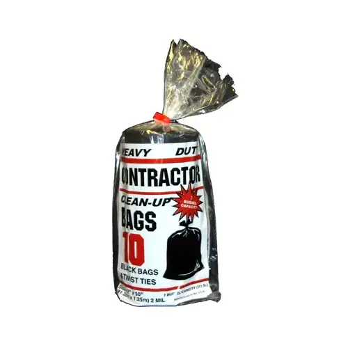 Contractor Bags, Black, 32 x 50-In., 10-Ct. Contractor Bags, Black, 32 x 50-In., 10-Ct.