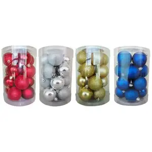 CHRISTMAS BY KREBS TV021014A Shatterproof Ornaments, Lime & Blue Glitter Assortment, 3.15-In., 8-Ct.