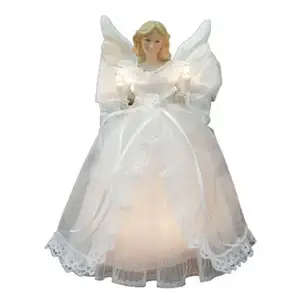 INLITEN LLC-IMPORT V4981-88 Christmas Tree Top Angel, Lighted, 10-In.
