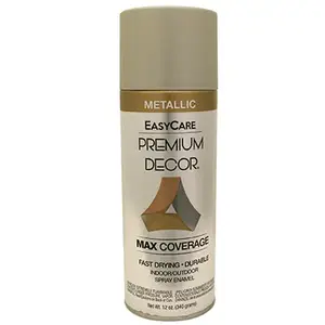TRUE VALUE MFG COMPANY PDS88-AER Premium Decor Metallic Spray Enamel, Brushed Nickel, 12-oz.