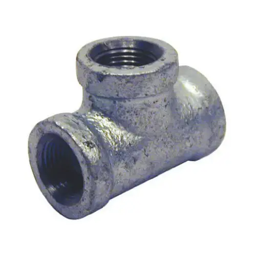 Galvanized Pipe Fitting, Equal Tee, 1/4-In.
