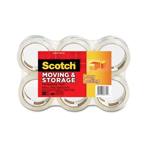 Moving & Storage Tape, 1.88-In. x 54.6-Yd - pack of 6 Moving & Storage Tape, 1.88-In. x 54.6-Yd - pack of 6