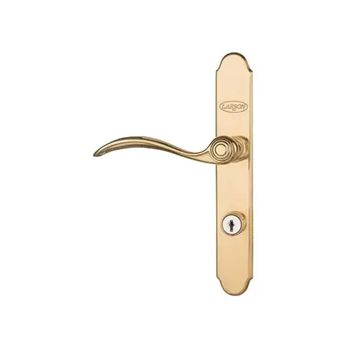 QuickFit Brass Die-Cast Metal Locking Storm Door Curved Leverset